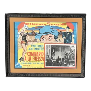 Mexican Movie Poster/Lobby Card, C. 1958, of Comisario a La Fuerza, or "The Sheriff of the Fractured Jaw. Jayne Mansfield