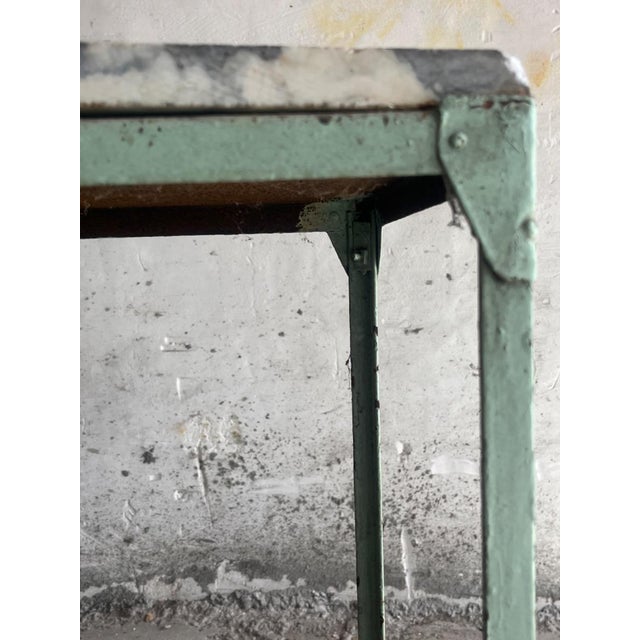 Industrial Two Tier Metal Side Table For Sale - Image 3 of 17