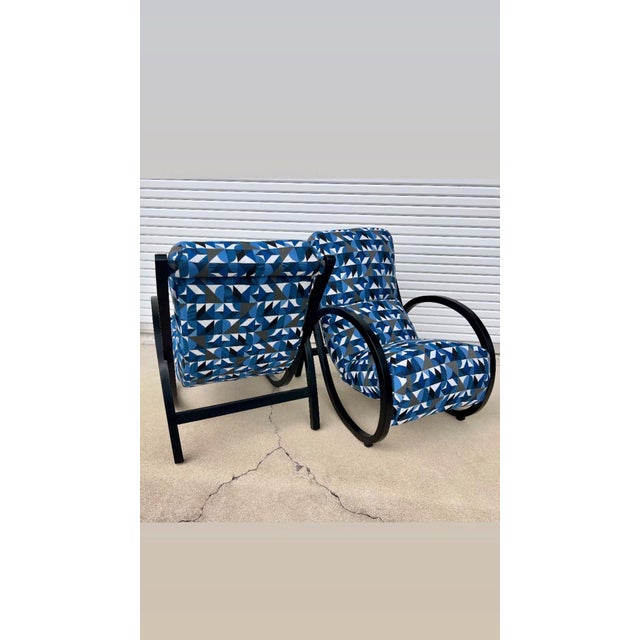 Set of 2 Art Deco Modernist Bentwood Lounge /Armchairs by Suparest, Circa 1930 For Sale In Naples, FL - Image 6 of 8