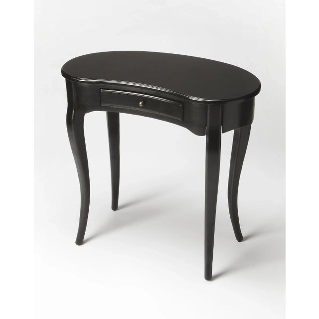 Transitional Edgewater Writing Desk, Black For Sale - Image 3 of 3