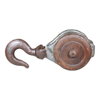 Antique Boston & Lockport Block Co., Block and Tackle Pulley c.1850-1930 For Sale