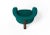 Modern Agnes Armchair in Walnut and Teal Wool Fabric by Javier Gomez For Sale - Image 6 of 8