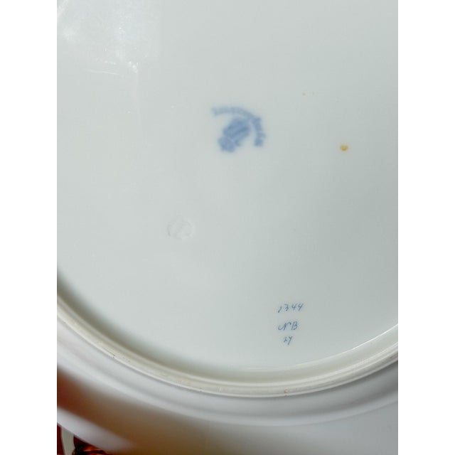 Antique Maidenhair Fern Nymphenburg Porcelain Dinnerware, Hand Painted For Sale - Image 11 of 14