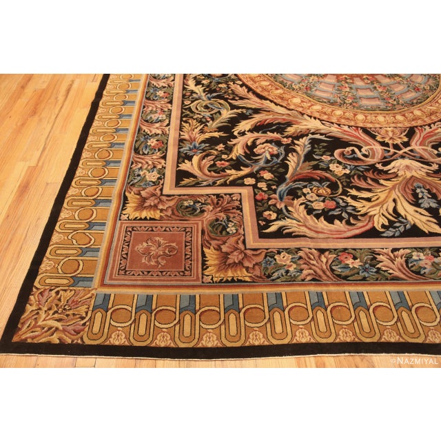 Mid 20th Century Nazmiyal Collection Vintage Savonnerie Style Rug For Sale - Image 5 of 6