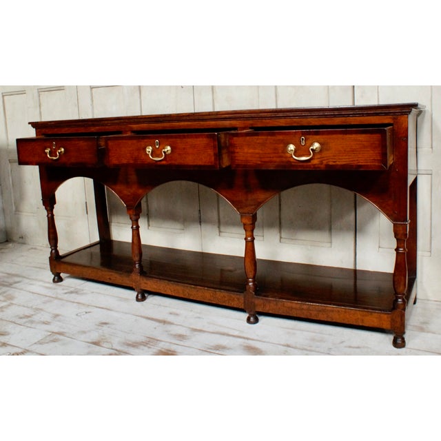 Antique Georgian Oak Pot Board Welsh Dresser, 1820 For Sale - Image 6 of 9