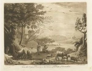 Earlom, Landscape with Cattle, 1774, Print