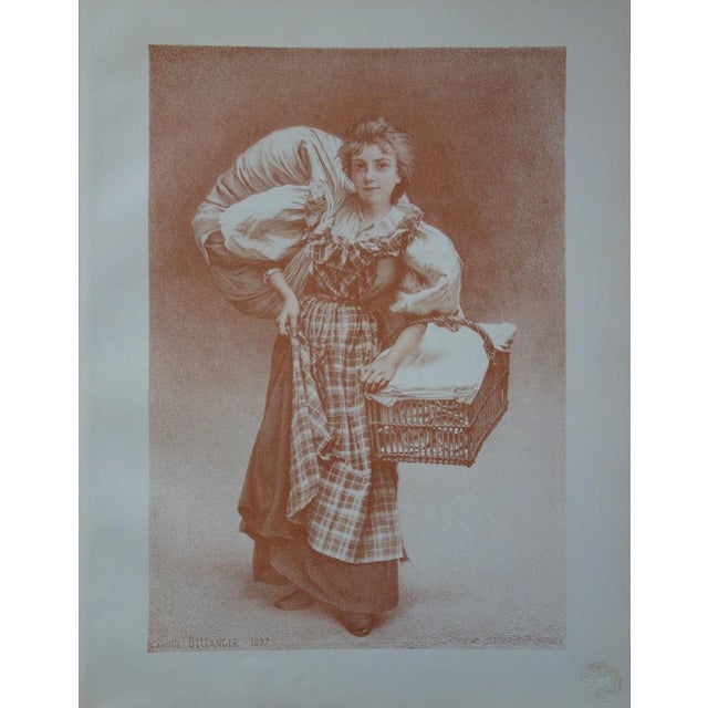 Camille Bellanger, The Laundress, 1897, Original Lithograph For Sale - Image 9 of 9