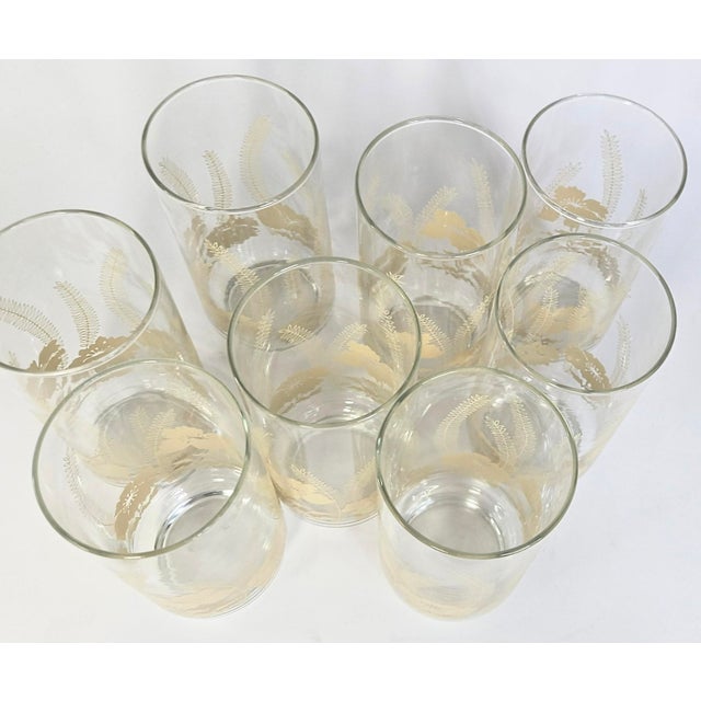 1970s Boho Floral Tumblers - Set of Eight For Sale - Image 10 of 12