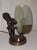 Metal Antique Angel Slhouette Table Lamp with Brass Base, 1920 For Sale - Image 7 of 10