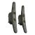 Vintage Oxidized Cast Iron Nautical Architectural Salvage Boat Dock Cleat Drawer Pull Hardware, Set of 2 For Sale