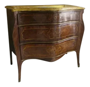 Italian Inlaid Marble Top Commode c 1800