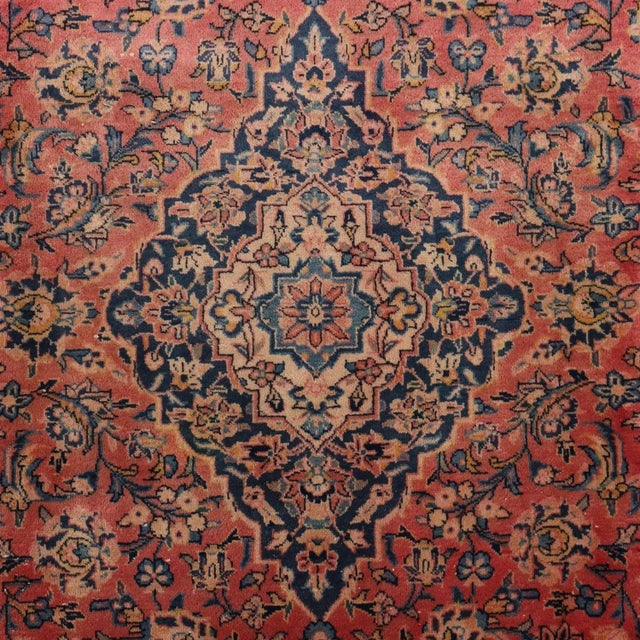 Antique Middle Eastern Keshan Rug For Sale - Image 3 of 12