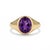 Contemporary Chunky Amethyst Signet Men's Ring | Bezel Setting Thick Band Ring | February Birthstone Ring Us 7 For Sale - Image 3 of 3