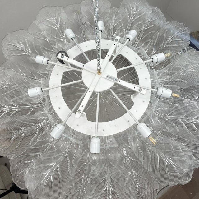 Large Italian Murano Glass Leaf Flush Mount, 2000 For Sale - Image 9 of 13