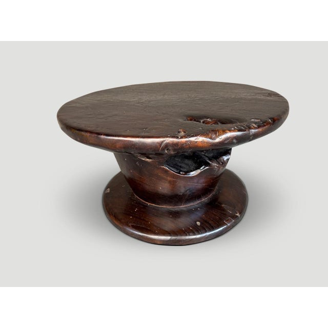 Andrianna Shamaris Teak Wood Side Table For Sale - Image 18 of 18
