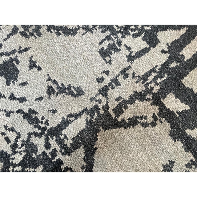 Modern Silk and Wool Modern Nepalese Rug , 8' X 9'7" For Sale - Image 3 of 4