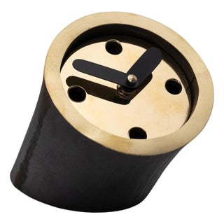 Carl Auböck Model #3855 Brass 'Atom' Desk Clock For Sale
