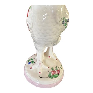 French Luneville Rooster Candle Holders For Sale