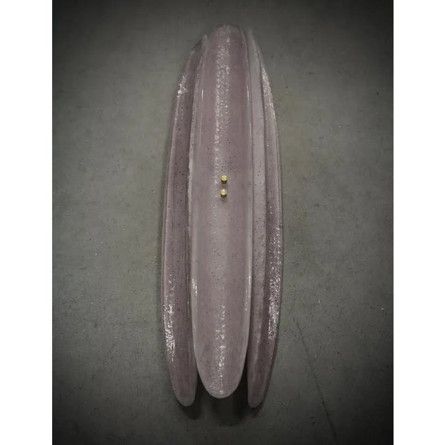 Pink Italian Pink Murano Scavo Glass Wall Light, 2000 For Sale - Image 8 of 9