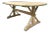 Organic Modern Antique White Wood Dining Table For Sale