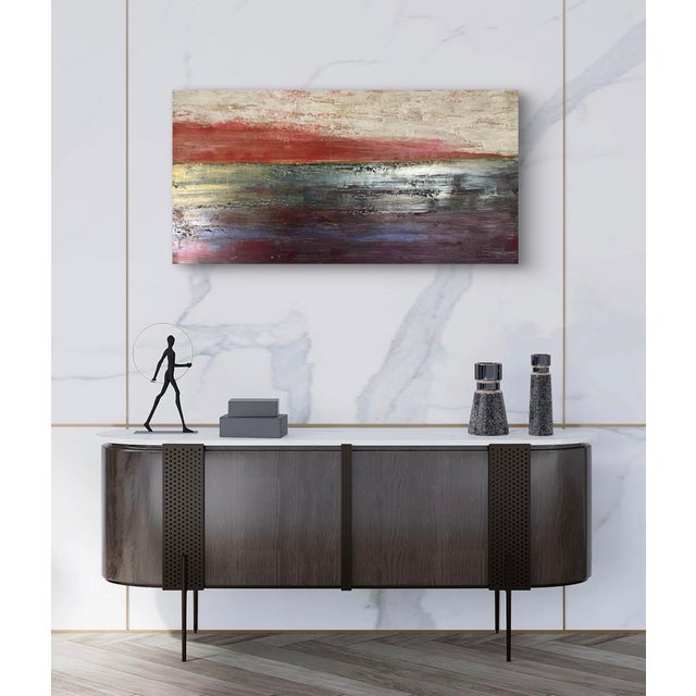 Original Abstract Seascape. Large Painting Acrylic on Board For Sale - Image 10 of 12