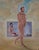 Thru an Open Window... I Saw You by John Tarantola | Oil Painting of two male figures in a surreal setting For Sale