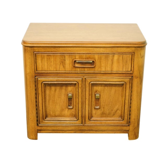 Contemporary Furniture Makers Contemporary Modern Asian Inspired 28" Cabinet Nightstand 3517 For Sale - Image 3 of 13
