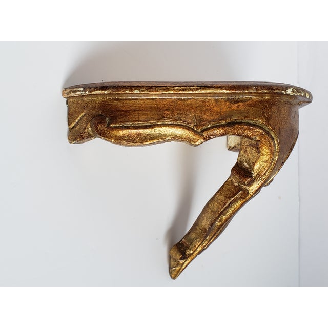 Vintage Florantine Small Giltwood Shelf For Sale - Image 4 of 12