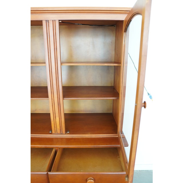 Vintage Traditional China Cabinet Hutch For Sale - Image 10 of 17