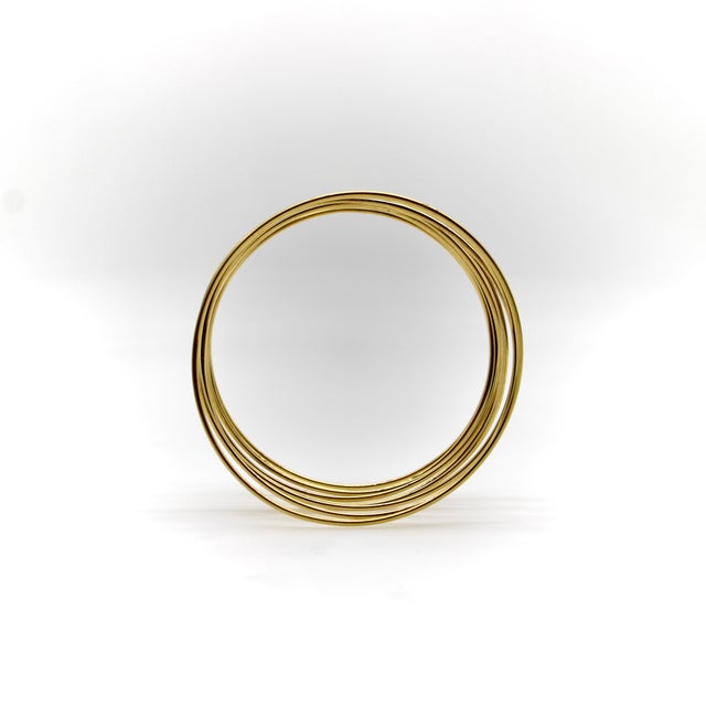 Gold 1990s 18k Gold Tiffany & Co. Elsa Peretti Nine-Row Wave Bracelet For Sale - Image 8 of 11