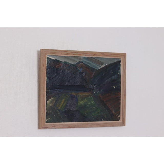 Georg Suttner, Mountains, 1950s, Oil on Canvas, Framed For Sale - Image 8 of 16