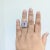 Beautiful 22.65 ct. pink kunzite emerald cut with 0.51 ct. good quality white diamond rounds. Handmade in 18k white gold....