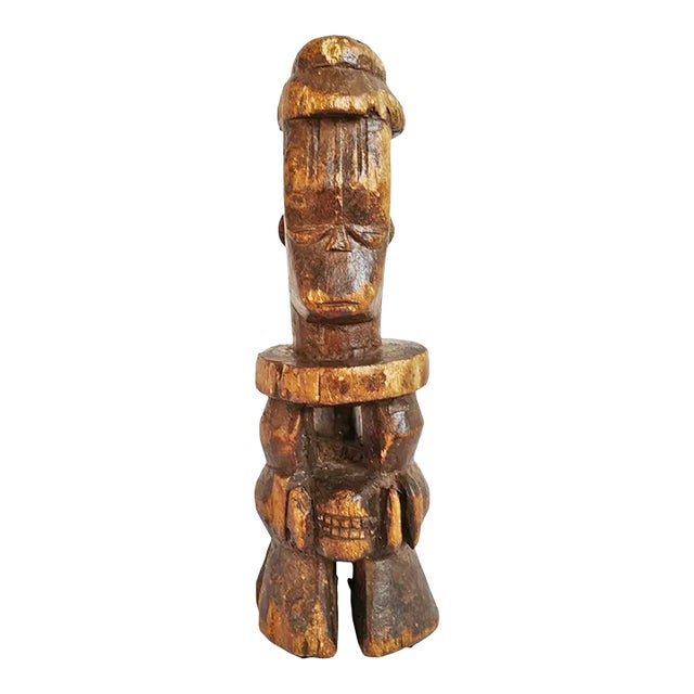 Vintage African Colonial Wood Figure For Sale
