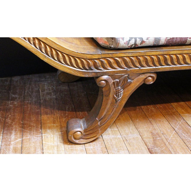 Circa 1820s-30s Anglo-Indian Regency Low Window Bench For Sale - Image 4 of 6