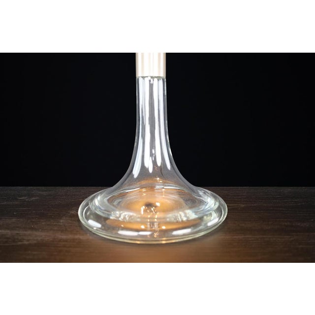 1960s Mid-Century Modern Glass and Chrome Table Lamp attributed to Ingo Maurer for Design M, Germany, 1960s For Sale - Image 5 of 11