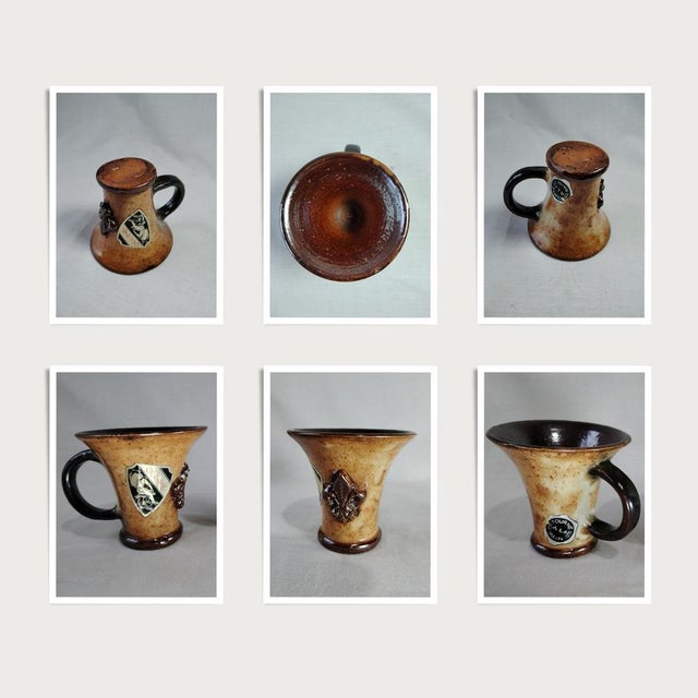 Ceramic Art Deco Ceramics with Fleur-De-Lis Relief by Roger Guérin, 1920s, Set of 2 For Sale - Image 7 of 9