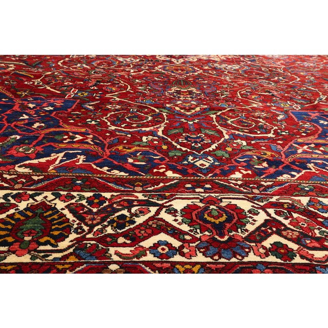 Early 20th Century Antique Persian Bakhtiari Rug, 14'06 X 23'00 For Sale - Image 5 of 10