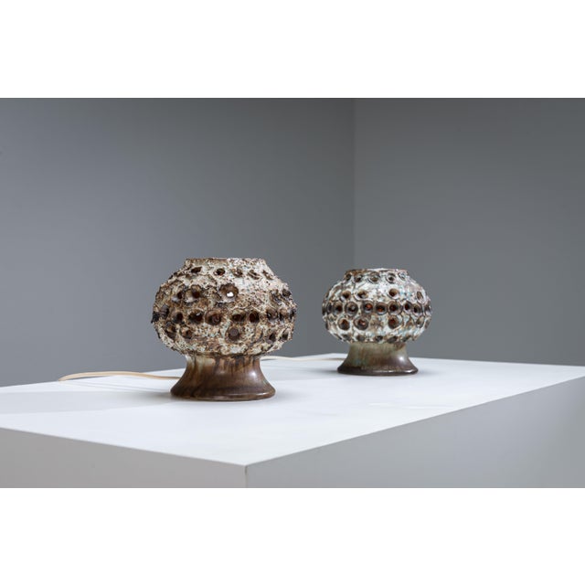 Ceramic Table Lamps by Bruno Karlsson for EGO Stengods Atelje, 1960s, Set of 2 For Sale - Image 4 of 18
