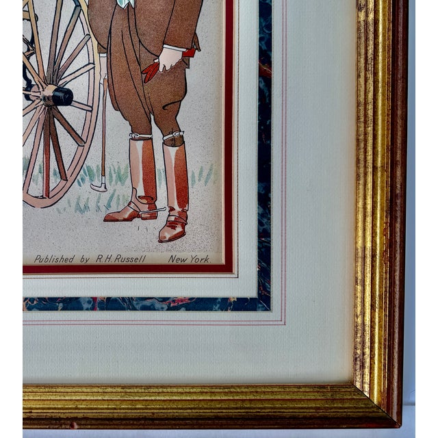 Pair Framed Edward Penfield “Country Carts” Equestrian Color Lithographs, 1900 For Sale - Image 15 of 18