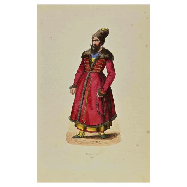 Auguste Wahlen, Persian Nobleman, Lithograph, 1844 For Sale