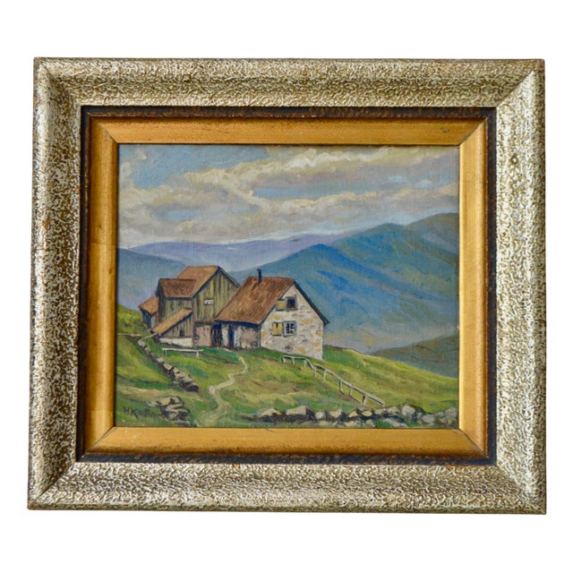 H. Kiefer, Mountain Landscape, 1920s, Oil on Panel, Framed For Sale