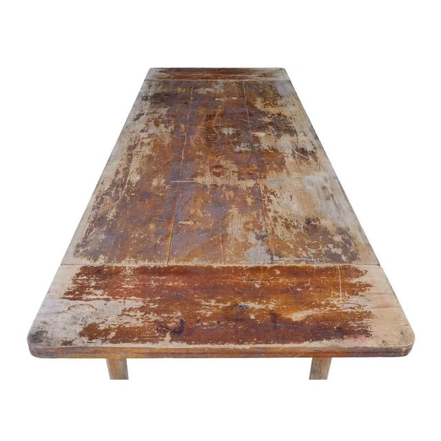 Rustic 19th Century Burmese Painted Teak Village Table, 1890s For Sale - Image 3 of 10