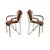 Mid-Century Modern Vintage French Iron and Leather Armchairs, 1960s, Set of 2 For Sale - Image 3 of 11