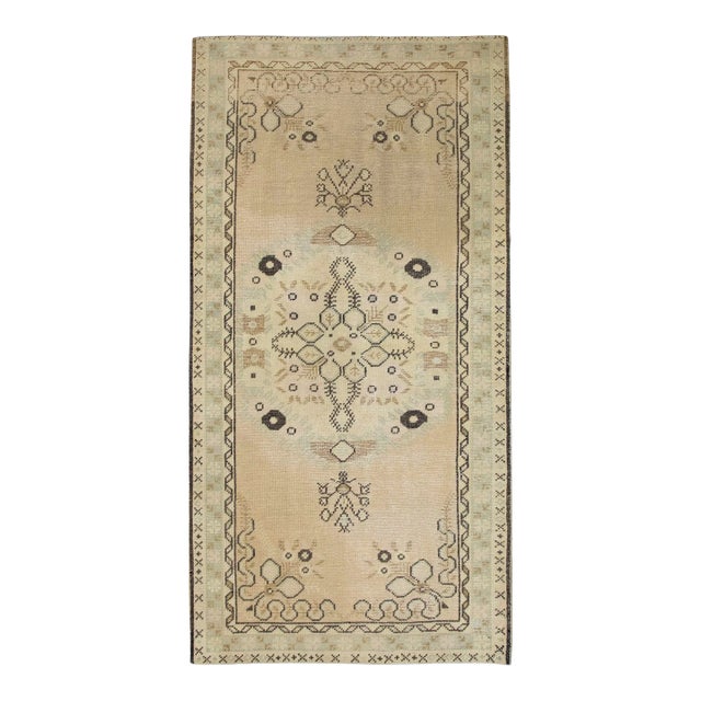 1960s Vintage Tan Rug For Sale