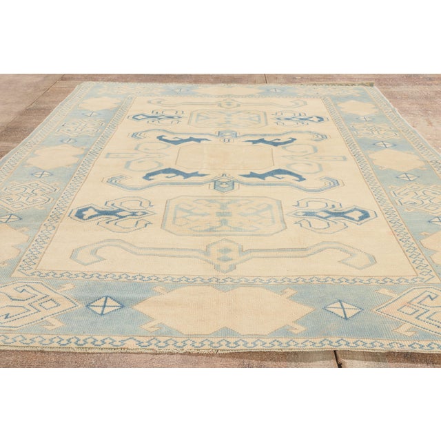 Vintage Turkish Oushak Rug, 05'08 X 06'10 For Sale - Image 9 of 10