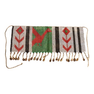 Vintage Ceremonial Skirt Kirdi Beaded Cache Sex Pikuran Cameroon 18" For Sale