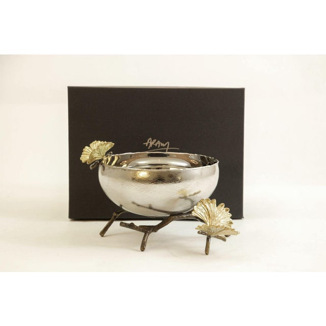 Michael Aram Butterfly Ginkgo Silver Bowl For Sale In Palm Springs - Image 6 of 12
