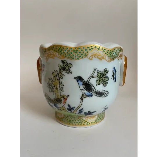 Chinoiserie Chinoiserie Bird Cachepot For Sale - Image 3 of 5