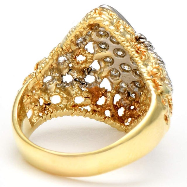 Contemporary 18YW Diamond(0.30) Marquise Shape Ring, size 6 For Sale - Image 3 of 5