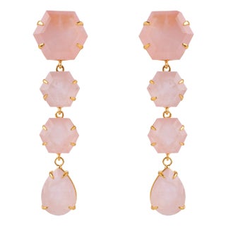 Kerry Earrings, Pink, Pierced For Sale